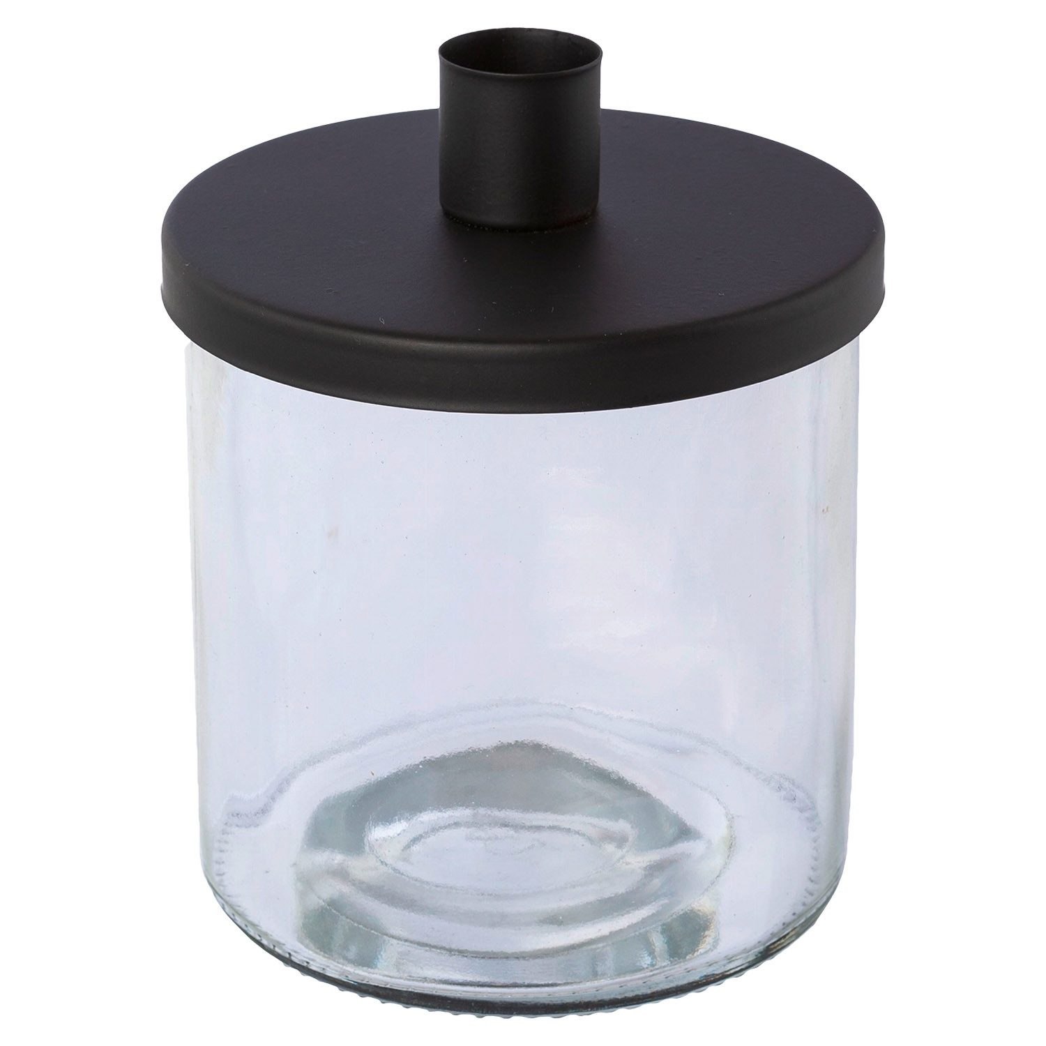 Gasper Kerzenhalter ASENDA, H 14,5 cm, Transparent, Schwarz, Metall, inkl. günstig online kaufen