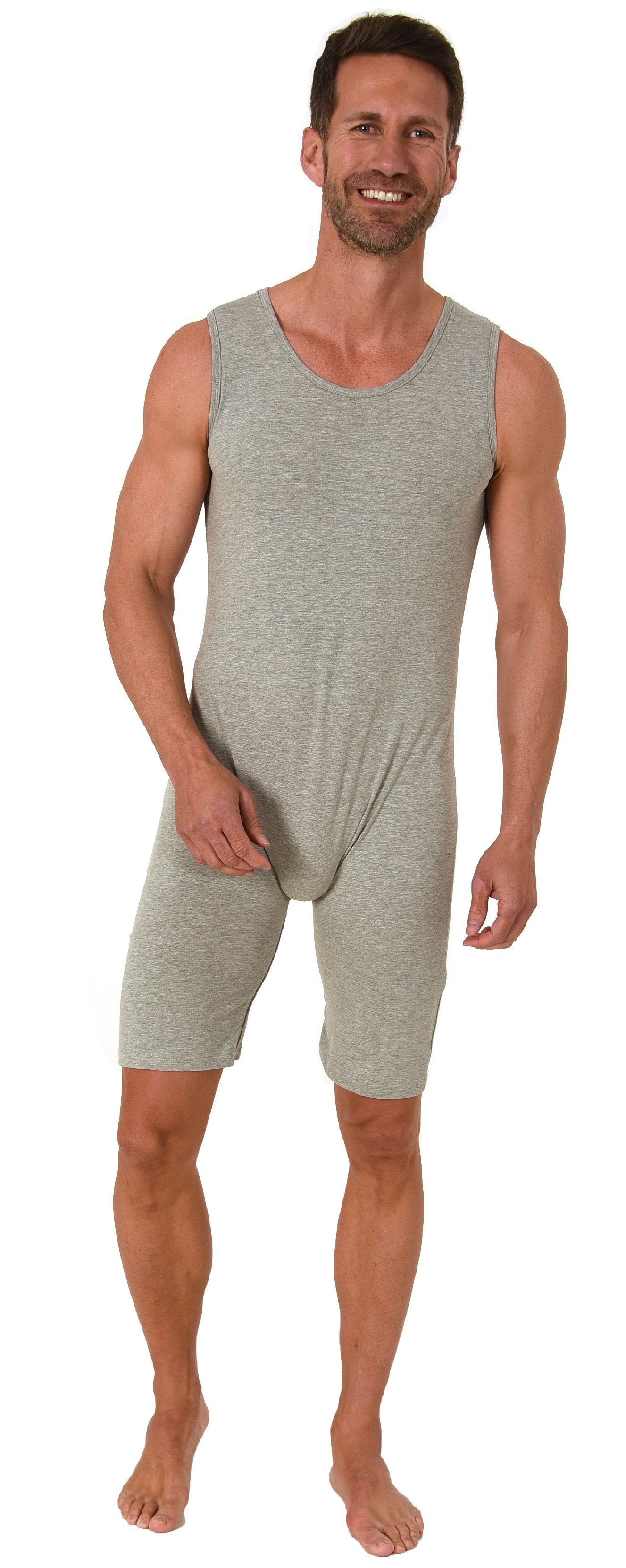Normann Care Pyjama Pflegebody Ärmellos UNISEX Pflegeoverall mit Beinreißverschluss