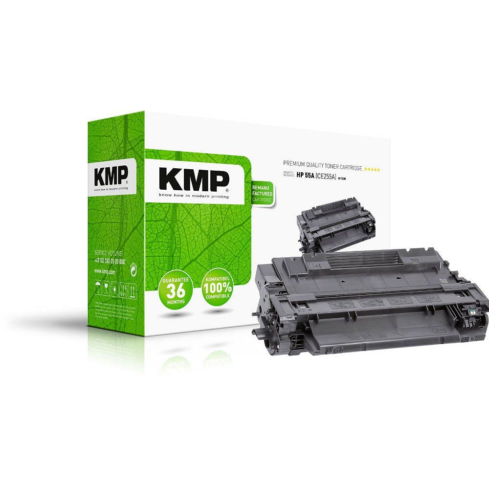 KMP Tonerkartusche 1 Toner H-T230 ERSETZT HP 55A / CE255A - black, (1-St)