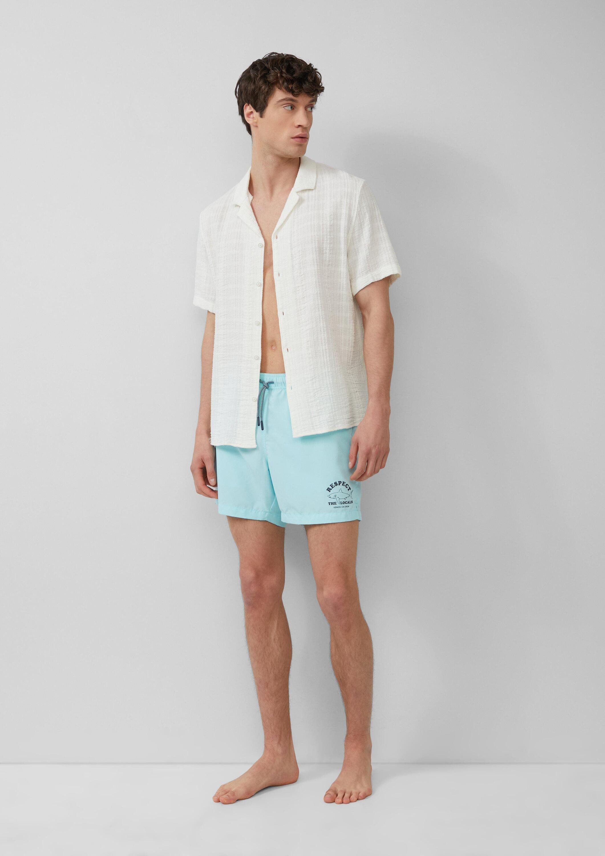 s.Oliver Badehose Badehose Badeshorts mit Artwork und Eingrifftaschen