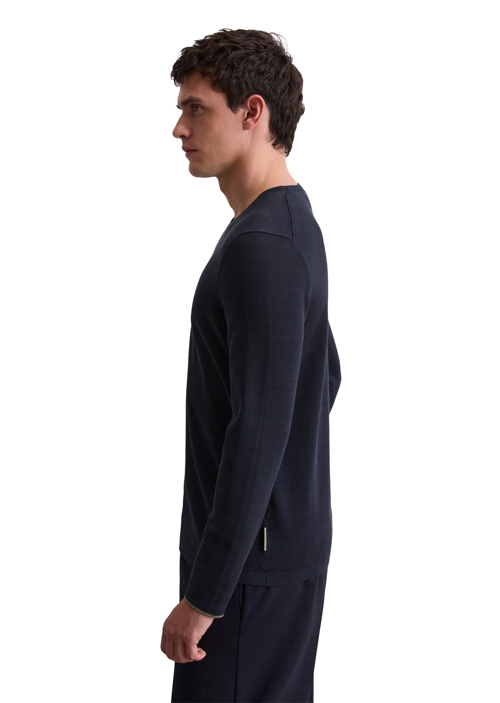 Marc O'Polo Rundhalspullover aus reiner Bio-Baumwolle günstig online kaufen