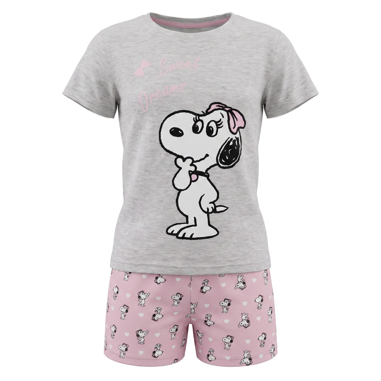 Snoopy Schlafanzug Peanuts Snoopy Mädchen Schlafanzug kurz – Kinder Pyjama