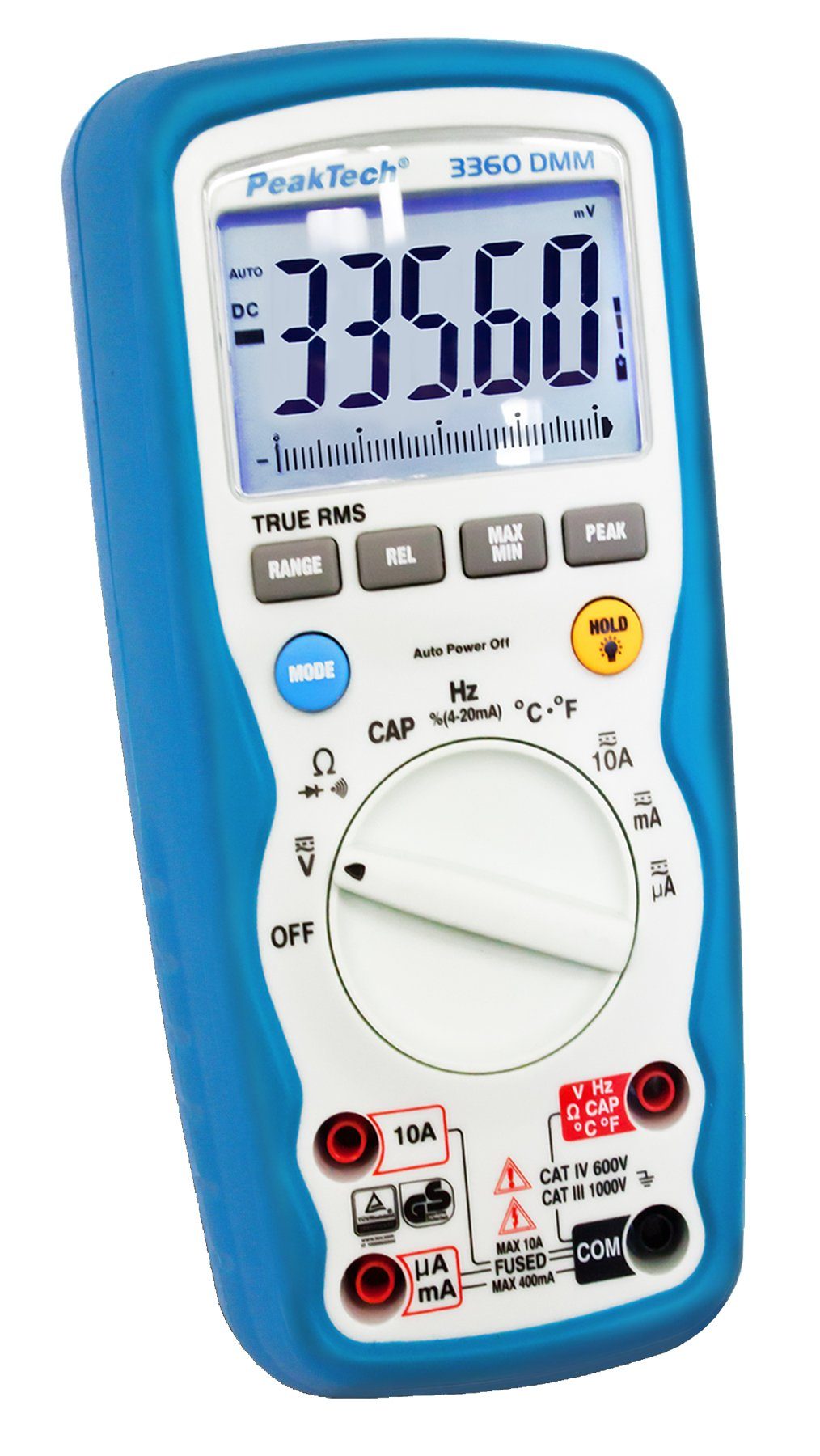 3360: AC/DC Multimeter Counts ~1000V/10A Digitalmultimeter TRMS ~40.000 PeakTech PeakTech