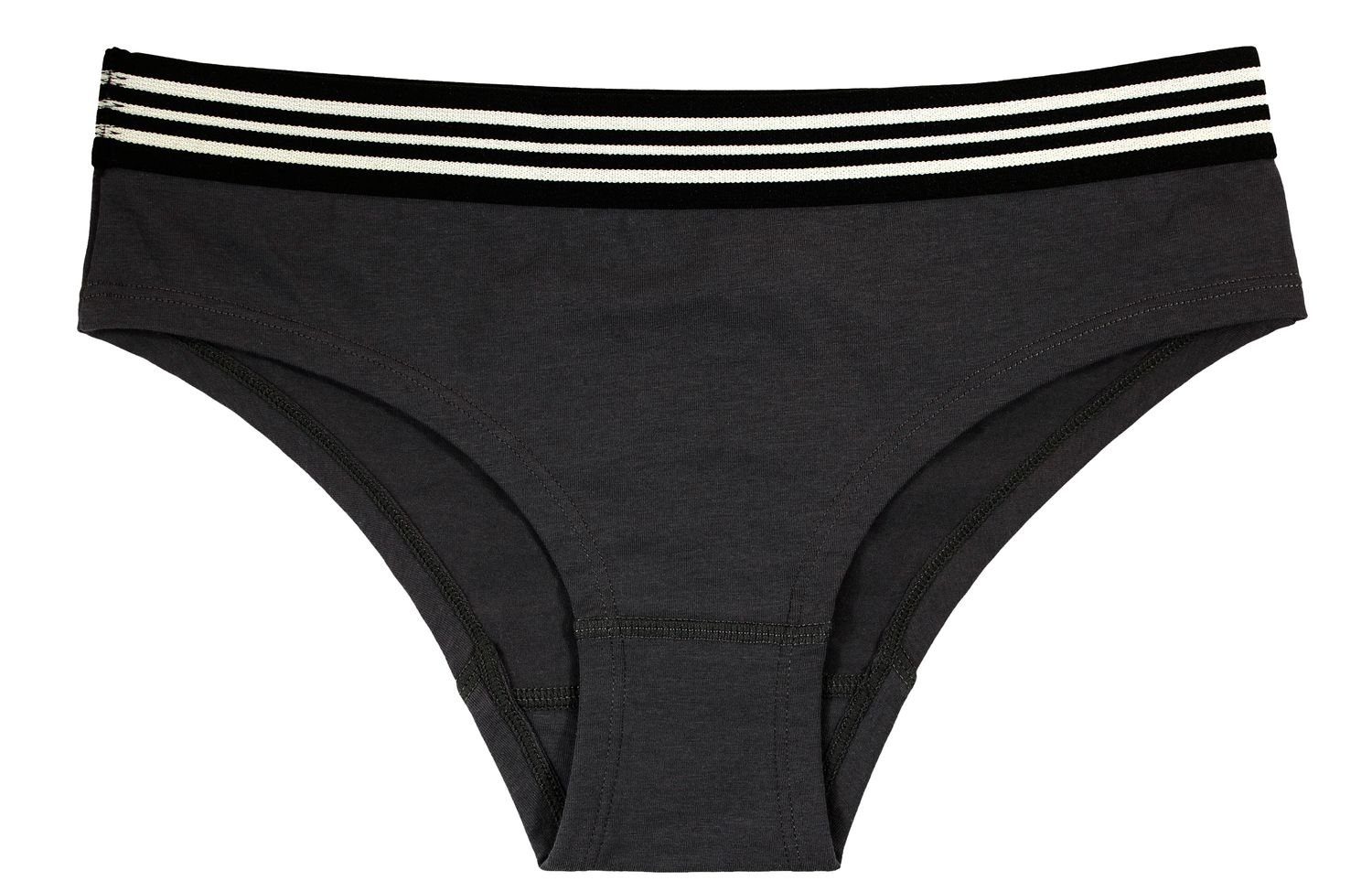 Fabio Farini Slip Damen Unterhosen - Frauen Panty-Slips aus Baumwolle (Packung, 4-St) im sportlichen Bikini-Style mit gestreiften Bund