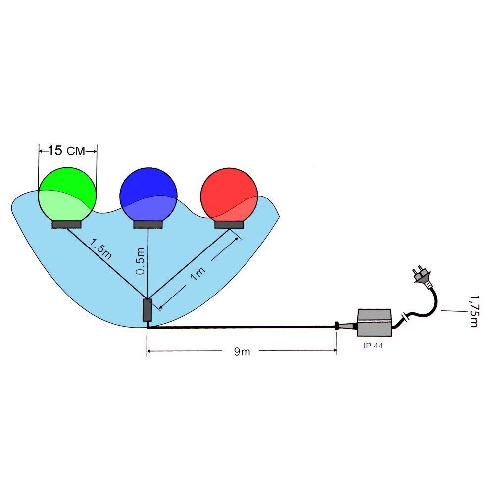 Kugelleuchte Schwimmkugel etc-shop Außenleuchte inklusive, Gartenleuchte, Gartenlampe nicht Poolleuchte Leuchtmittel