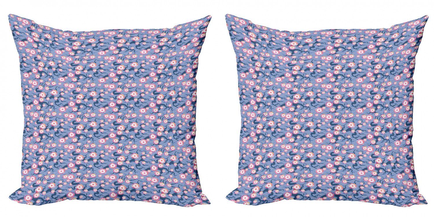 Kissenbezüge Modern (2 Kirschblüte Abakuhaus Digitaldruck, Stück), Deco-Skala Accent Art Doppelseitiger