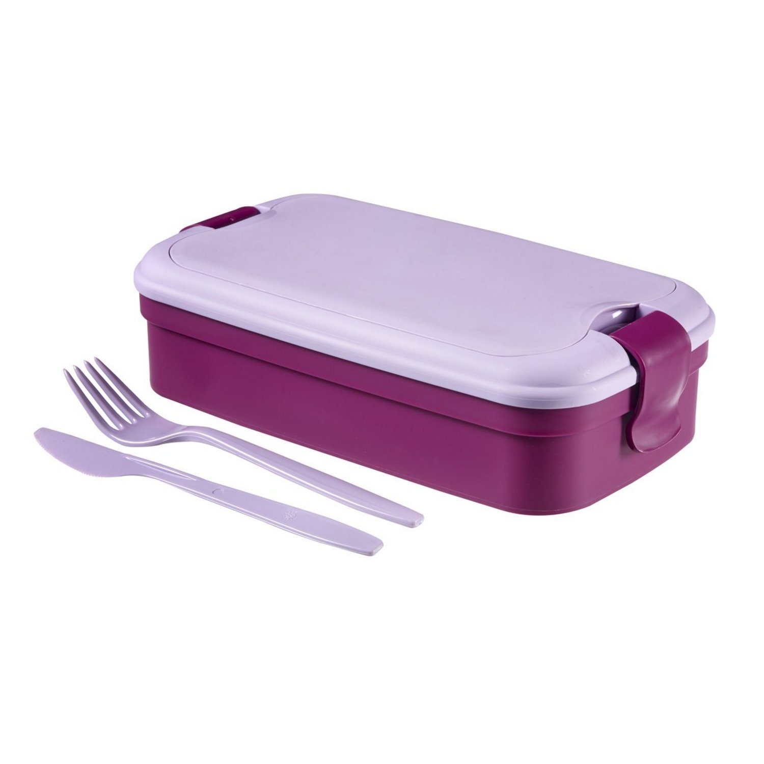Curver Lunchbox, Kunststoff, Schachtel Box mit Besteck Lunch & Go