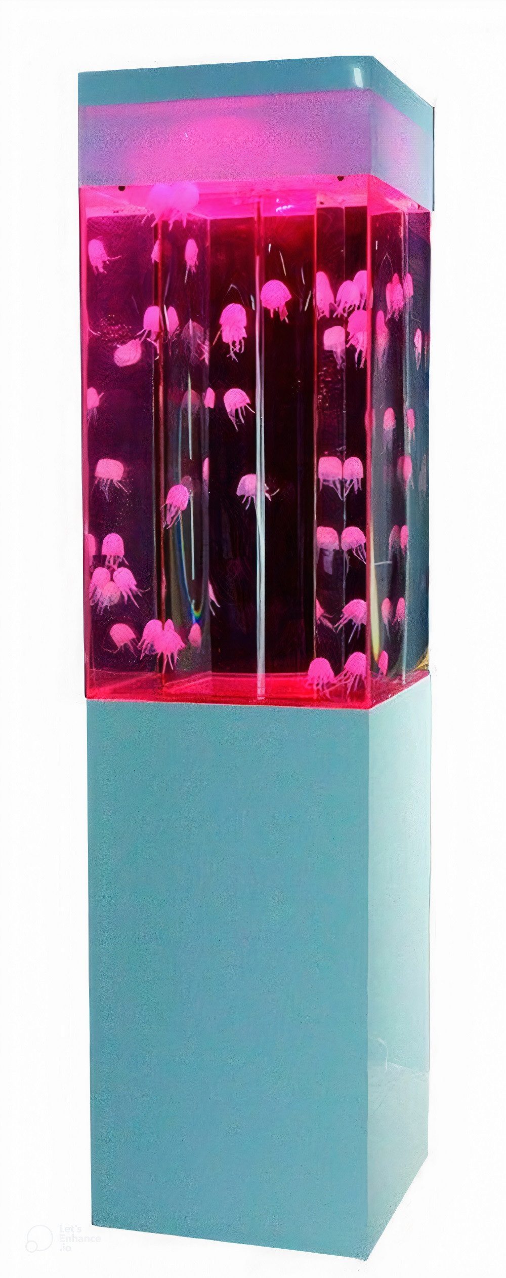 JVmoebel Zimmerbrunnen Aquarium Wassersäule Wasser Säule Dekoration Quallen Wasserwand Club, (1 tlg), Made in Europa