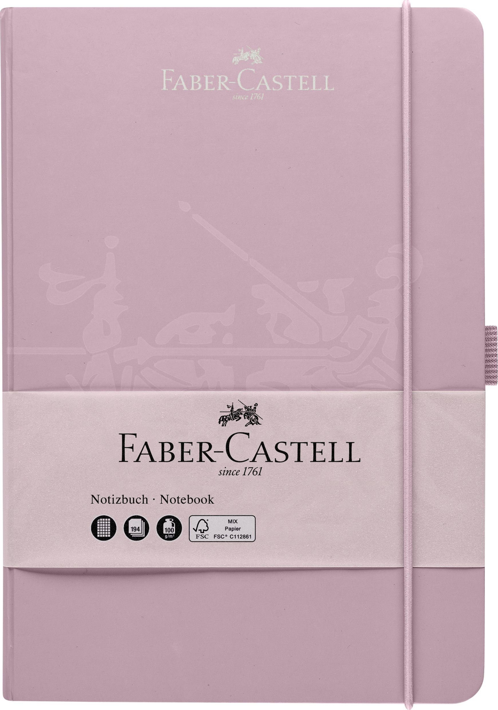 Faber-Castell Formularblock FABER-CASTELL Notizbuch, DIN A5, kariert, rose