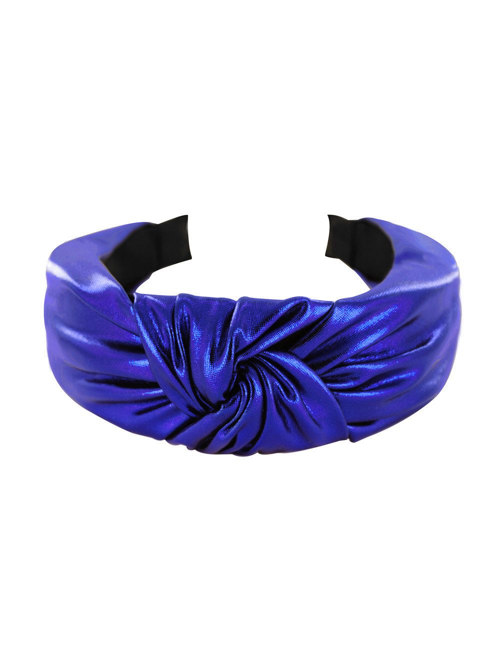 axy Haarreif Breiter Haarreif mit Knoten Metallic-Optik, Vintage Damen Haareifen Haarband