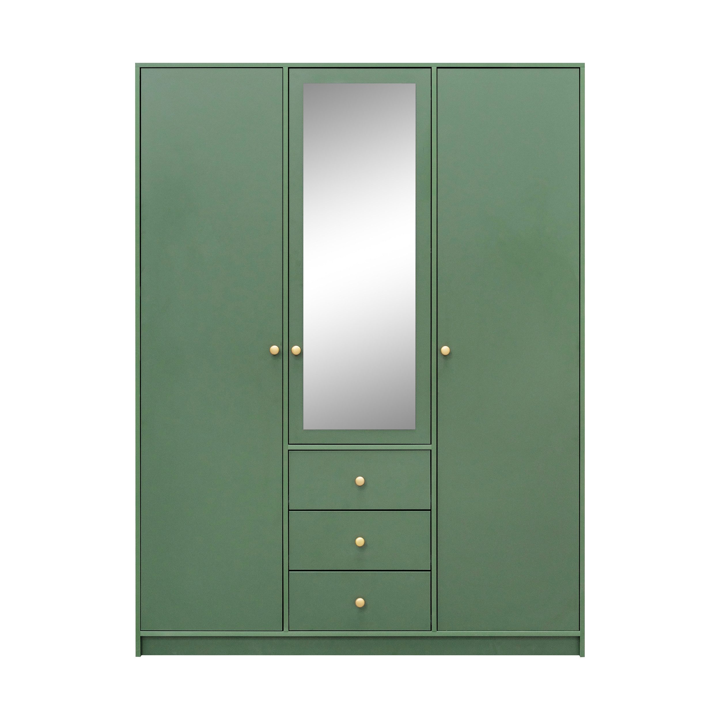 Beautysofa Kleiderschrank mit Spiegel und 3 Schubladen (Zur Auswahl: zweitürig, dreitürig oder viertürig, verschiedene Farben) Höhe 200 cm