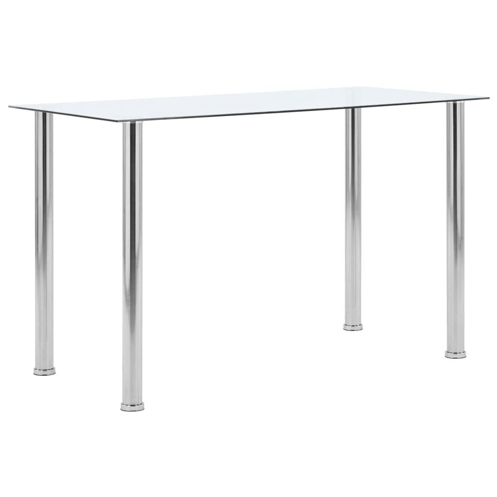 vidaXL Esstisch Esstisch Transparent 120 x 60 x 75 cm Hartglas