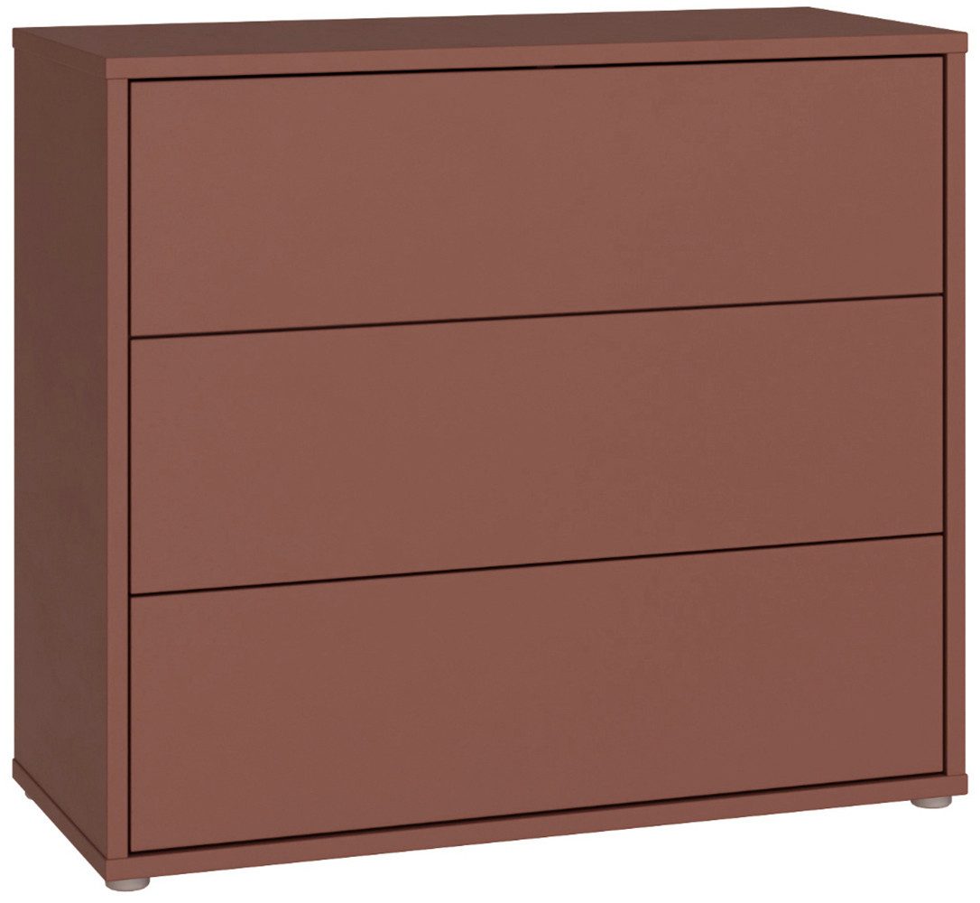 FORTE Kommode Alice Springs, Kommode, 3 Schubkästen B/H/T 94,8/83,1/41,5, Schubkästen mit Vollauszug, grifflos,Push to open