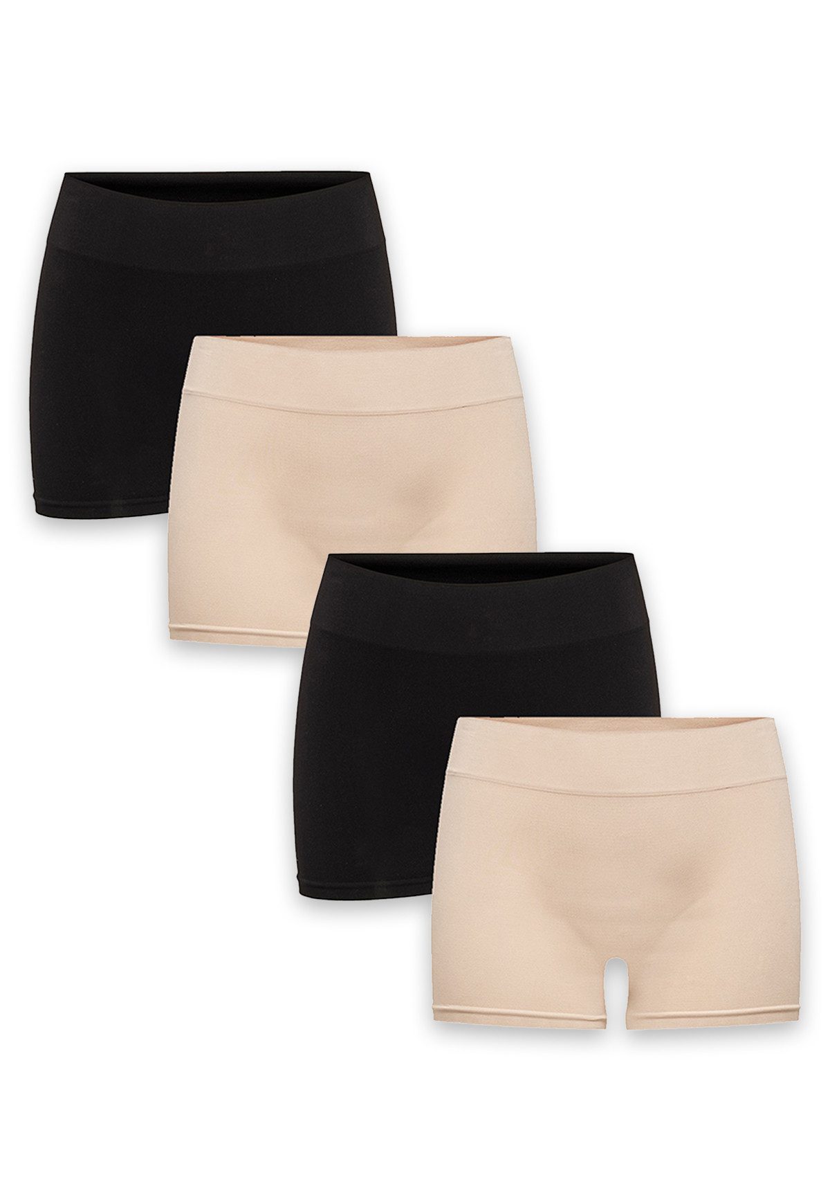 ONLY Leggings 4-er Pack Nahtlose Passform Elastischer für Damen (4-tlg) ONLVICKY SEAMLESS MINI SHORTS NOOS