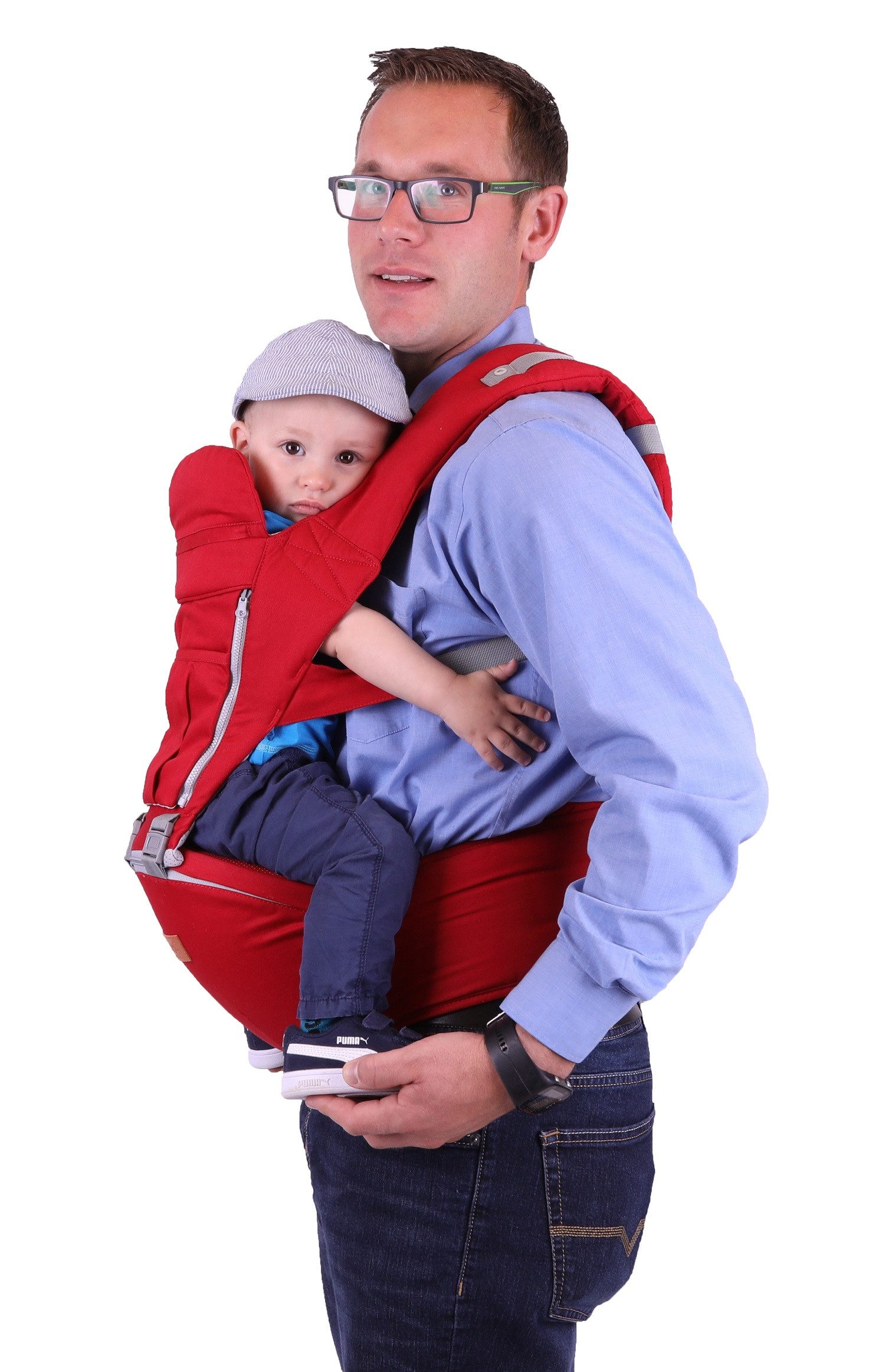 Betz Babytrage für Neugeborene & Baby Bauchtrage Rückentrage bis 15 kg Farbe blau (1-tlg)