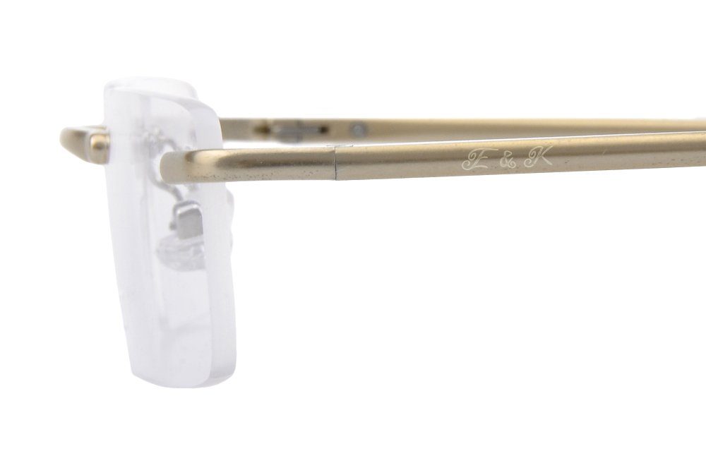 Edison & King Lesebrille Clarity, leichte randlose Brille – entspiegelt – dünne Bügel