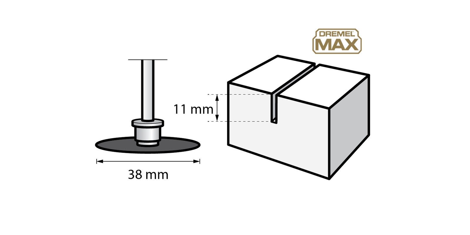 DREMEL Trennscheiben Dremel Max Trennscheibe Diamant Ø 38 mm SC545DM