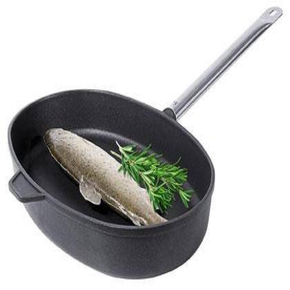Contacto Bratpfanne Contacto Edelstahl Fischbratpfanne Aluminiumguss 38 x 26 x 6 cm
