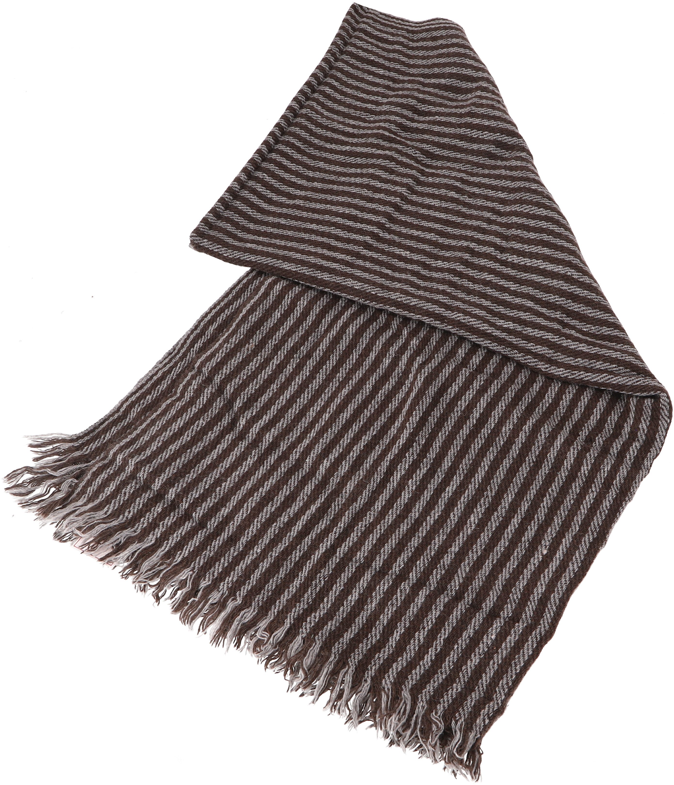 Guru-Shop Halstuch Schal, gestreifte Stola, Schaltuch - grau