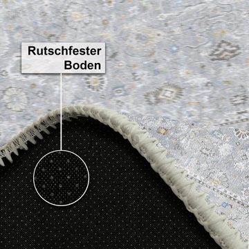 Teppich Saint Teppich mit Chenille-Druck, Waschbarer, Antibakteriell Teppich, Bamyum, ANTIRUTSCHUNTERLAGE, MASCHINERWASCHBAR, ANTIBAKTERIELLER