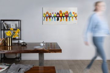 KUNSTLOFT Gemälde Freunde fürs Leben 120x60 cm, Leinwandbild 100% HANDGEMALT Wandbild Wohnzimmer