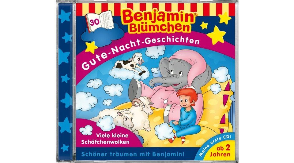 Kiddinx Hörspiel-CD Benjamin Blümchen, Gute-Nacht-Geschichten - Viele kleine Schäfchenw...
