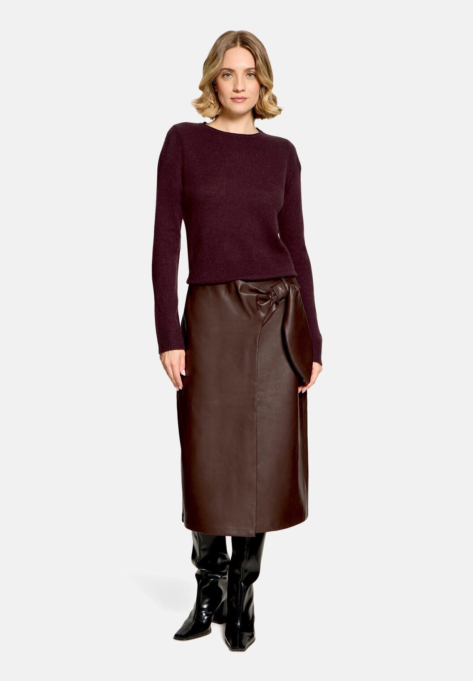 Cartoon Strickpullover Damen mit Rundhalsausschnitt (1-tlg)