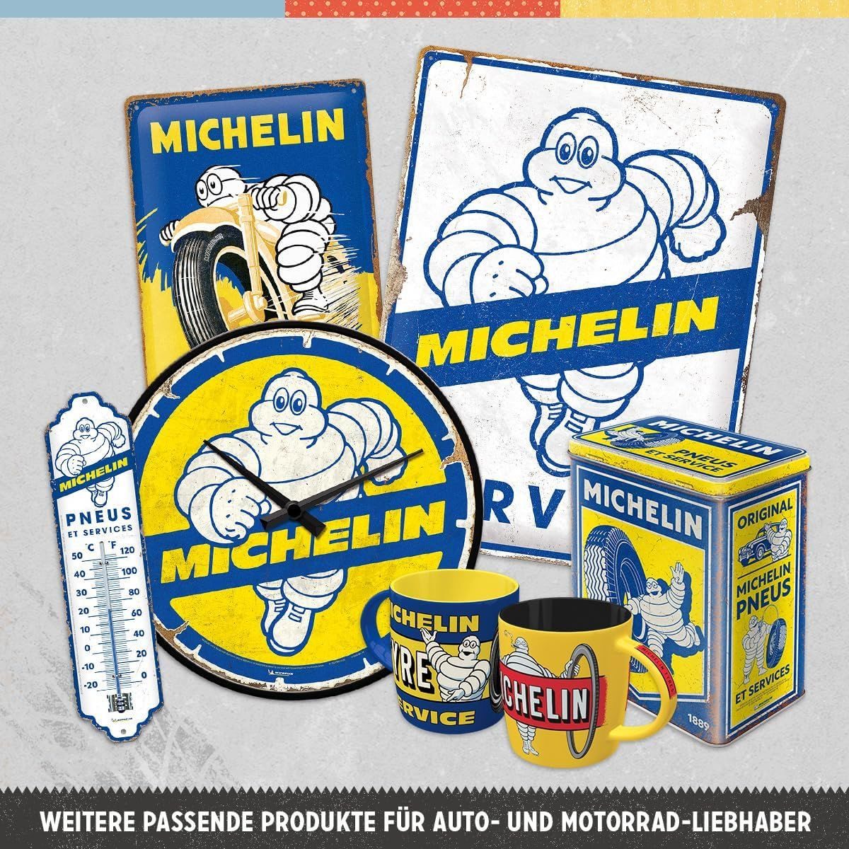 Nostalgic-Art Metallschild Blechschild 20 x 30cm - Michelin - Original Tyres – Bild 4 von 5