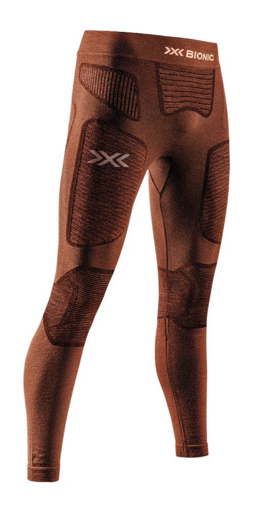 X-Bionic Funktionsunterhose Unterziehhose Symbio Merino Pant (Merinowolle) lang Unterwäsche braun