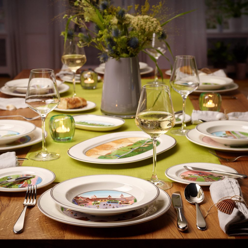 Villeroy & Boch Speiseteller DesignNaif Speiseteller, (1 St), Premium Porcelain, mikrow.- & spülm.sicher, Made in Germany
