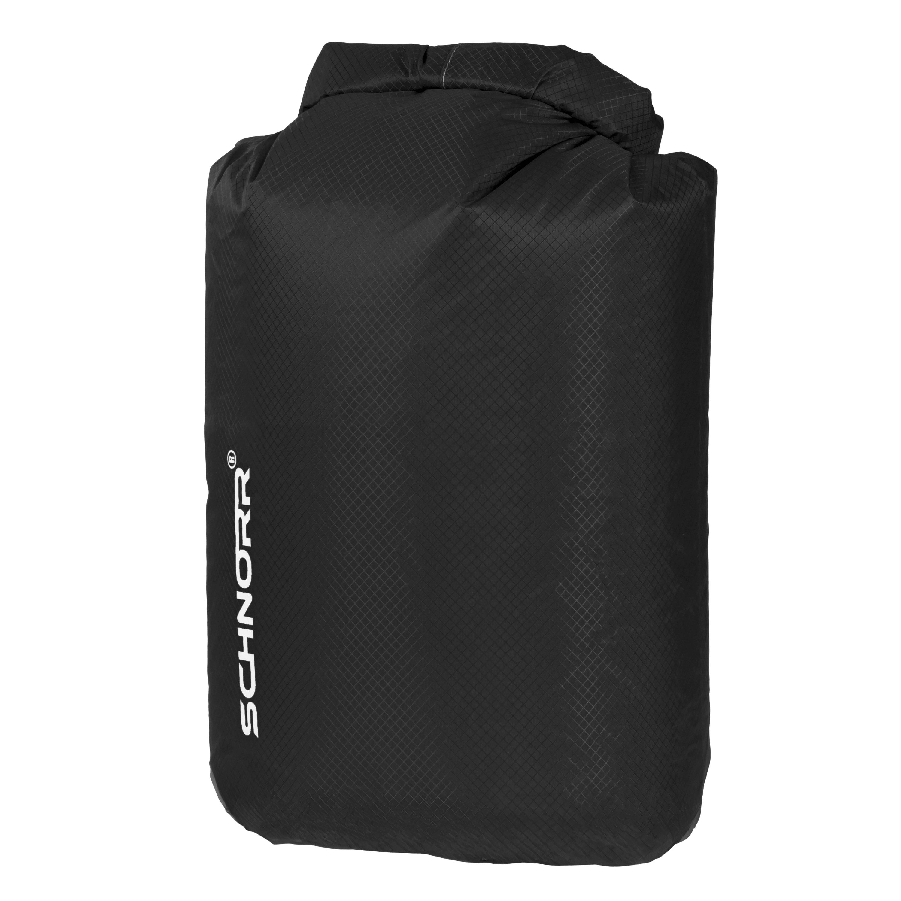 SCHNORR Rucksack Drybag 5L Schwarz ultraleicht 45g, wasserdichter Packbeutel 20D Nylon
