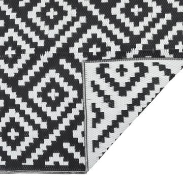 Outdoorteppich Outdoor-Teppich Weiß und Schwarz 160x230 cm PP, vidaXL