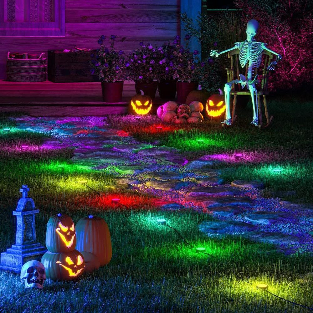 PRIISF Gartenstrahler LED Bodenleuchte Bodenstrahler RGB Einbauleuchte Hof günstig online kaufen