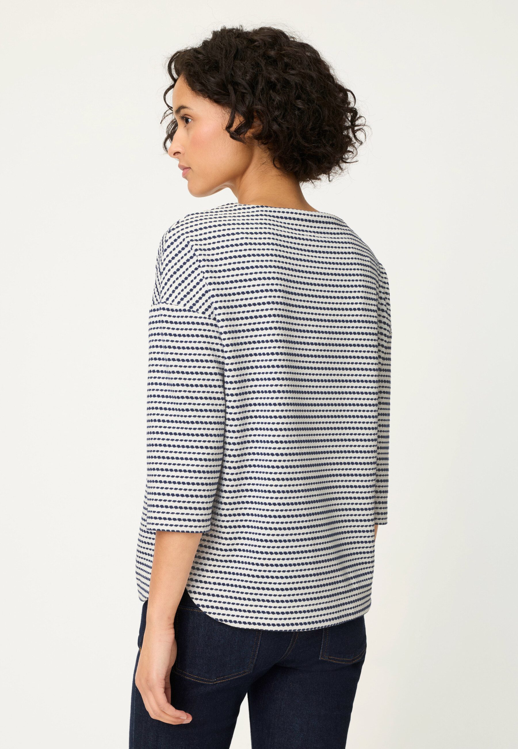 Olsen Sweatshirt Sweatshirt mit modernem Streifendessin günstig online kaufen