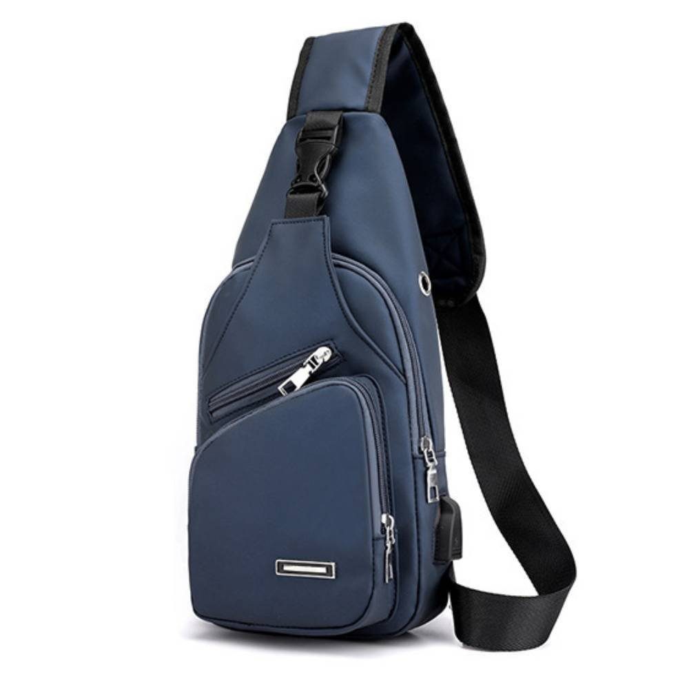 Blusmart Umhängetasche Universelle wasserdichte Umhängetasche für Damen und Herren (Messenger-Tasche, 1-tlg., Mit USB-Ladeanschluss und Kopfhöreranschluss), Geeignet für Reisen, Fitnessstudio, Wandern, Büro, Radfahren usw.