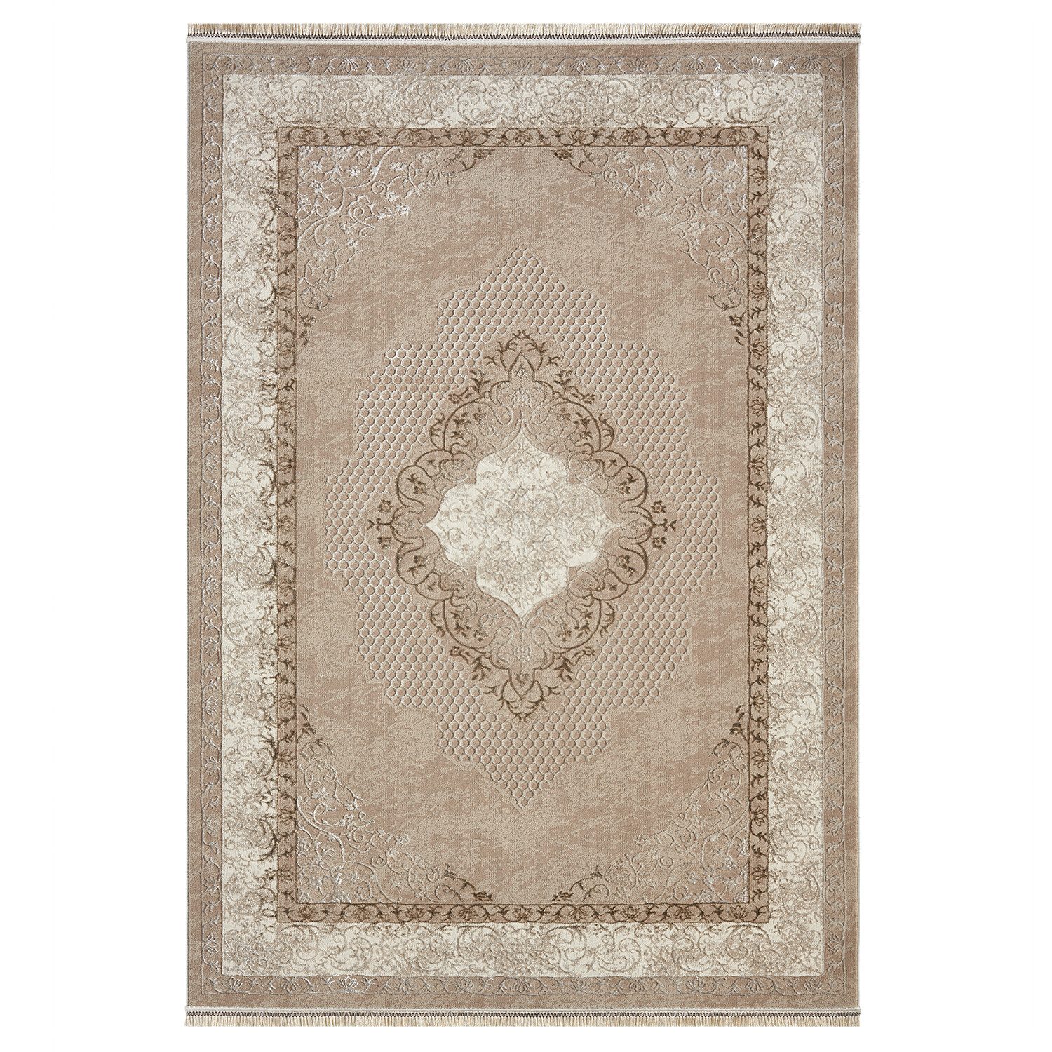 Vimoda Orientteppich Salsa, moderner orientalischer Klassiker Look, Rechteckig, Höhe: 13 mm, Teppich kurzflor modern, dicht, weich, Wohnzimmer, Schlafzimmer