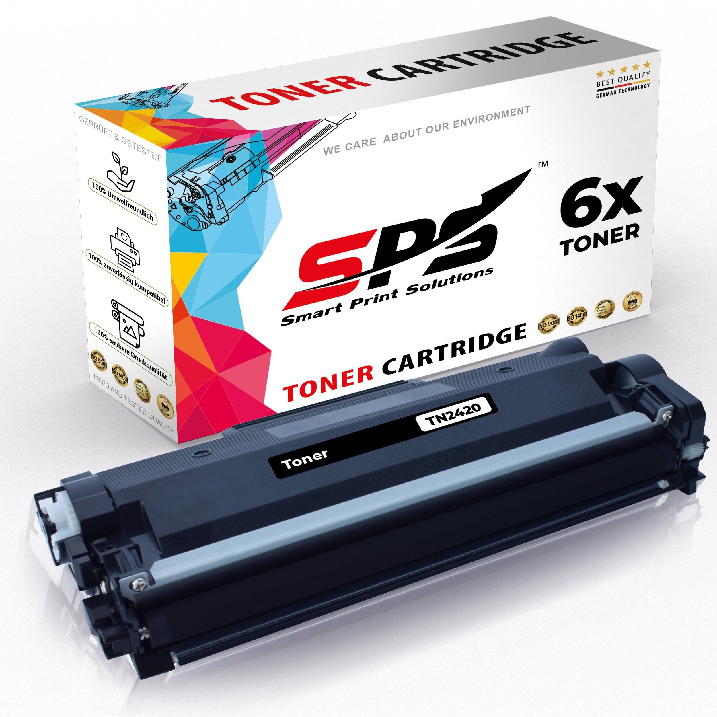 SPS Tonerkartusche Kompatibel für Brother DCP-L2550DN TN-2420, (6er Pack)