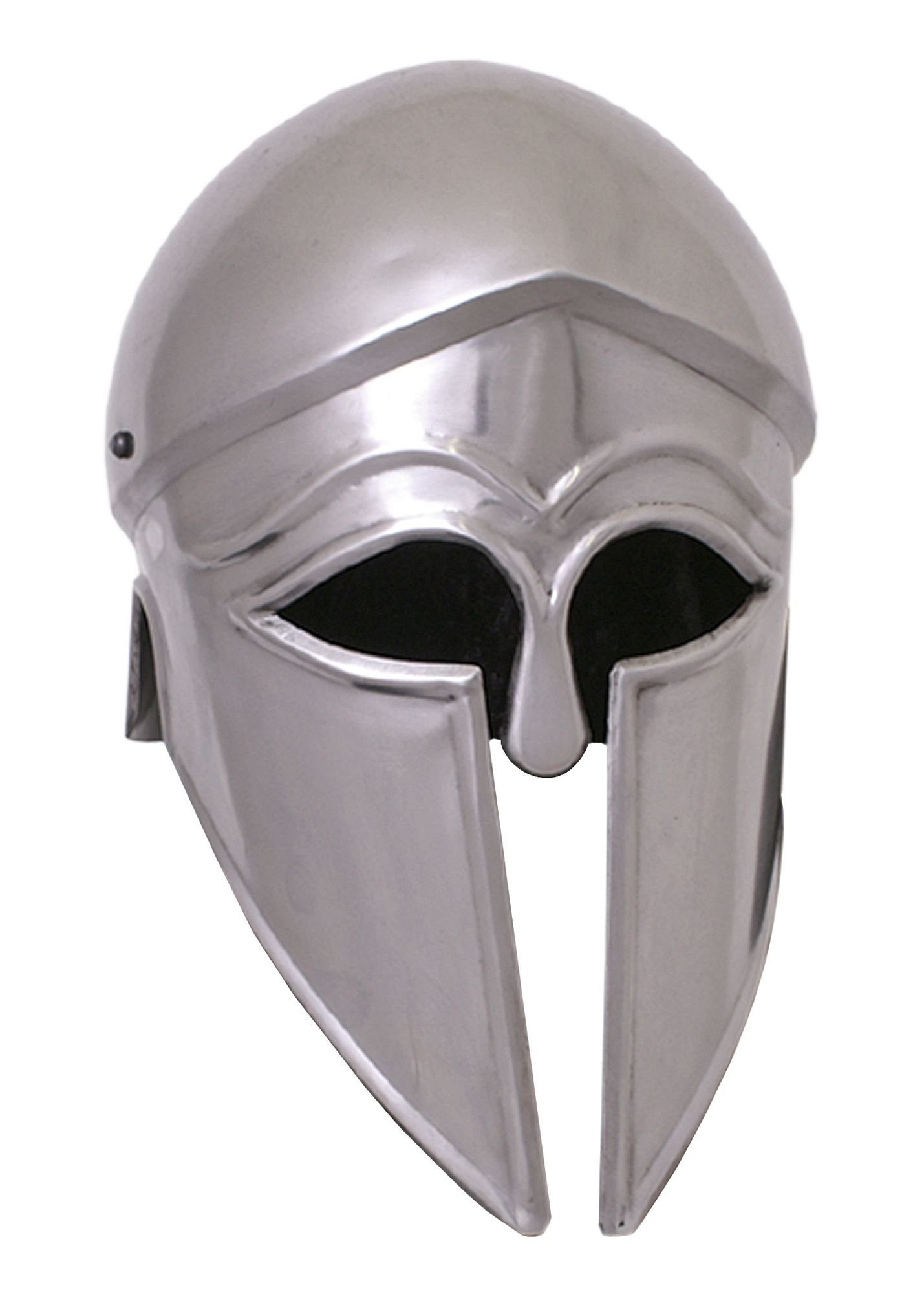 Ritter-Kostüm Italo-Korintherhelm, Stahl, mit Lederinlay