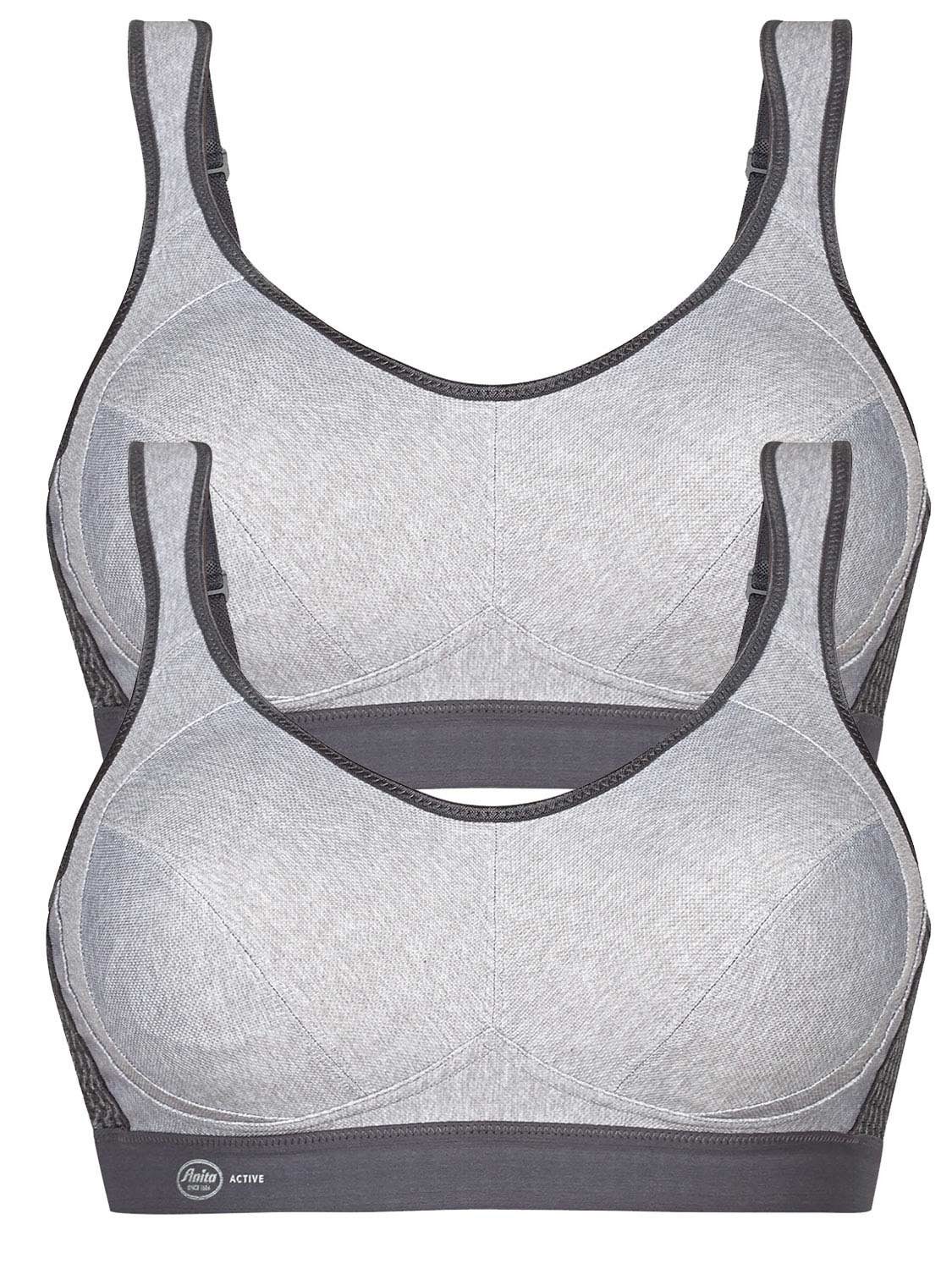 heathergrey Anita control Stützfunktion 2er-Pack) 2-tlg., (Spar-Set, Active BH Sport-BH Sport extreme