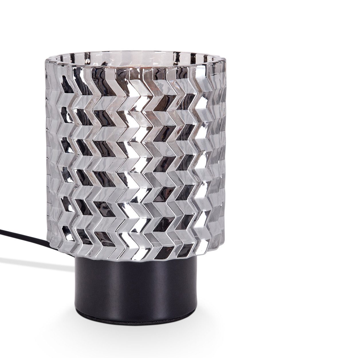 hofstein Tischleuchte Tischlampe aus Metall/Glas in günstig online kaufen