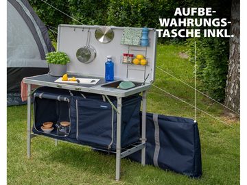 Campart Spülenschrank mobile Küchenbox mit Spüle Outdoor Küchenschrank faltbar Camper Küche