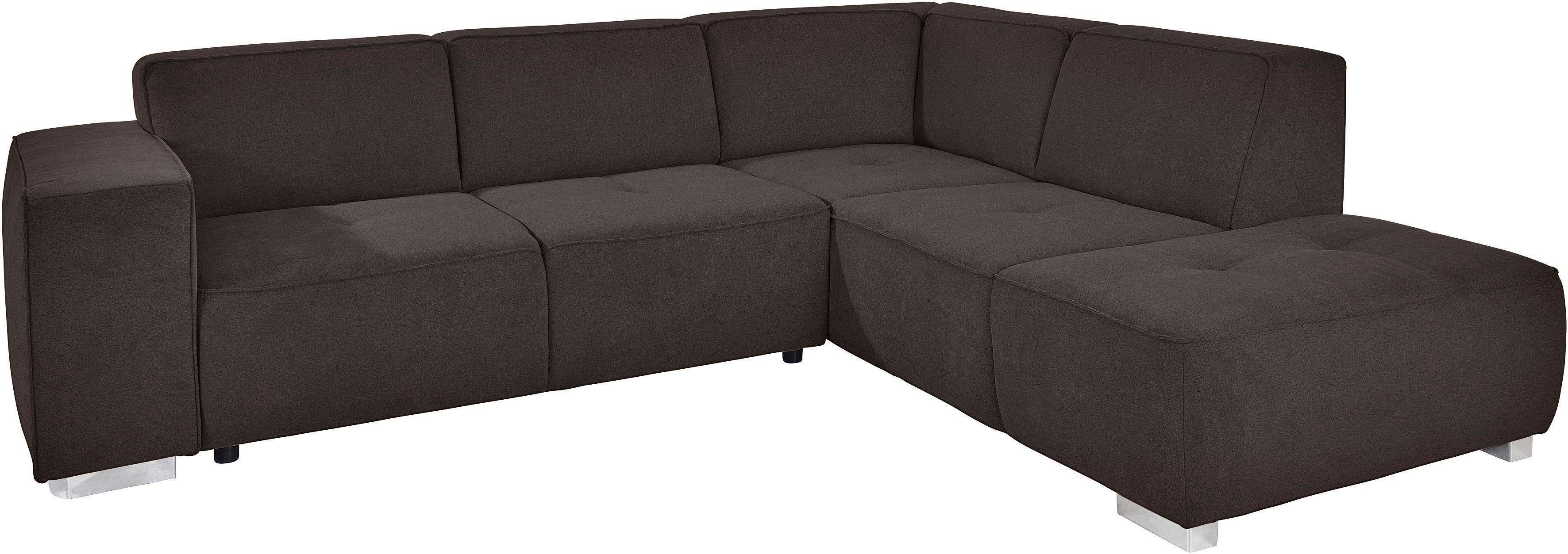 INOSIGN Ecksofa "Sapporo L-Form" wahlweise Bettfunktion oder Sitztiefenvers günstig online kaufen