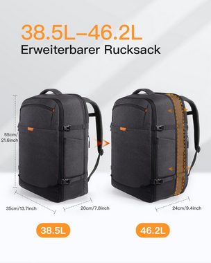 Inateck Reiserucksack 38-46L erweiterbarer Handgepäck Rucksack, wasserdicht