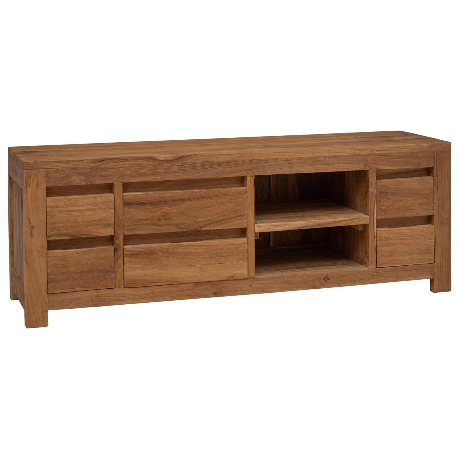 vidaXL TV-Schrank TV-Schrank 110 x 30 x 40 cm Natur Massivholz (1-St)