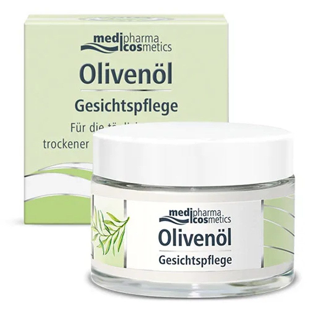 Dr. Theiss Naturwaren Gesichtspflege – Olivenöl Gesichtspflege Creme, Intensive Feuchtigkeits- & Lipidpflege für trockene, empfindliche Haut