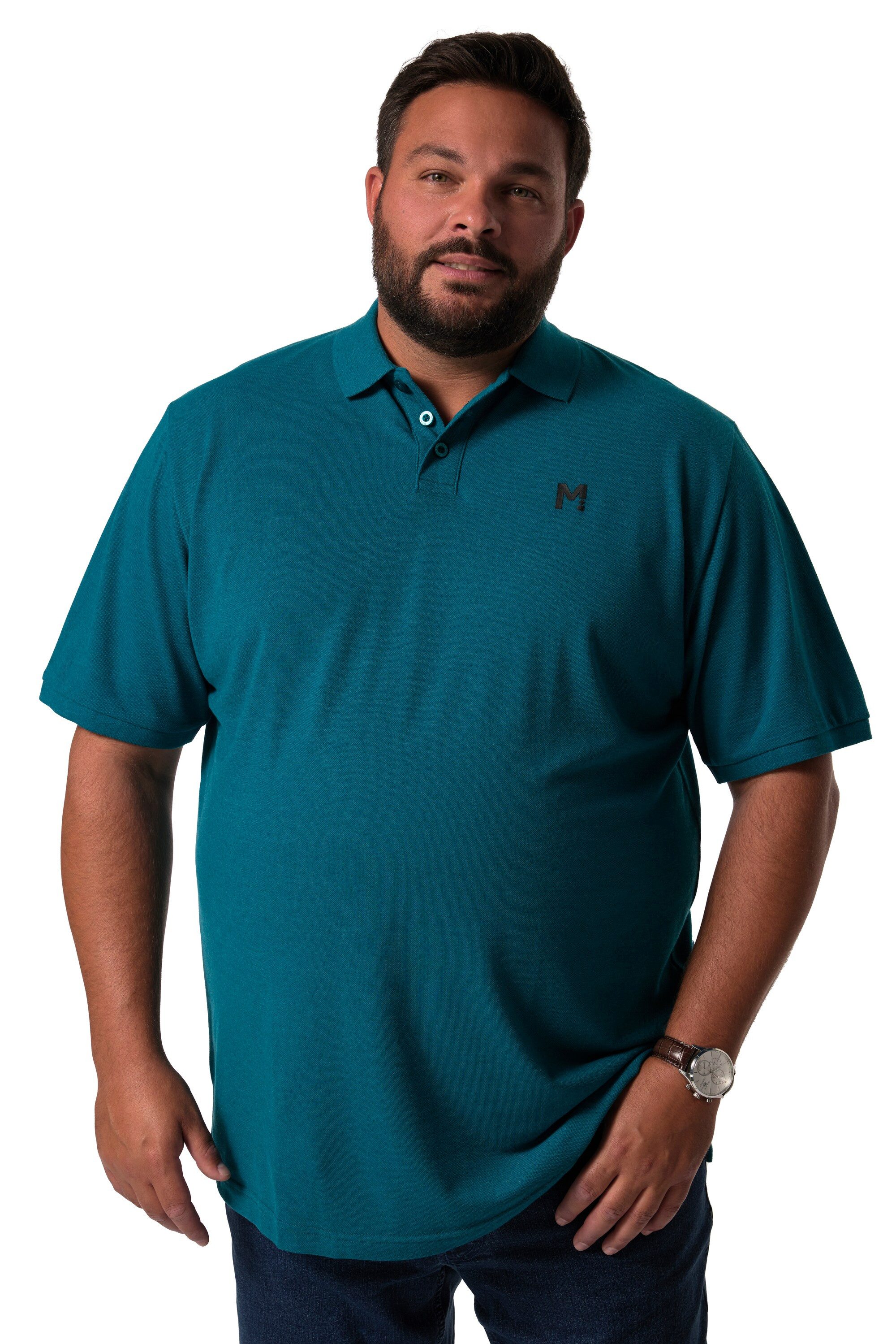 Men Plus Poloshirt Men+ Poloshirts 2er-Pack Basic Piqué Halbarm günstig online kaufen