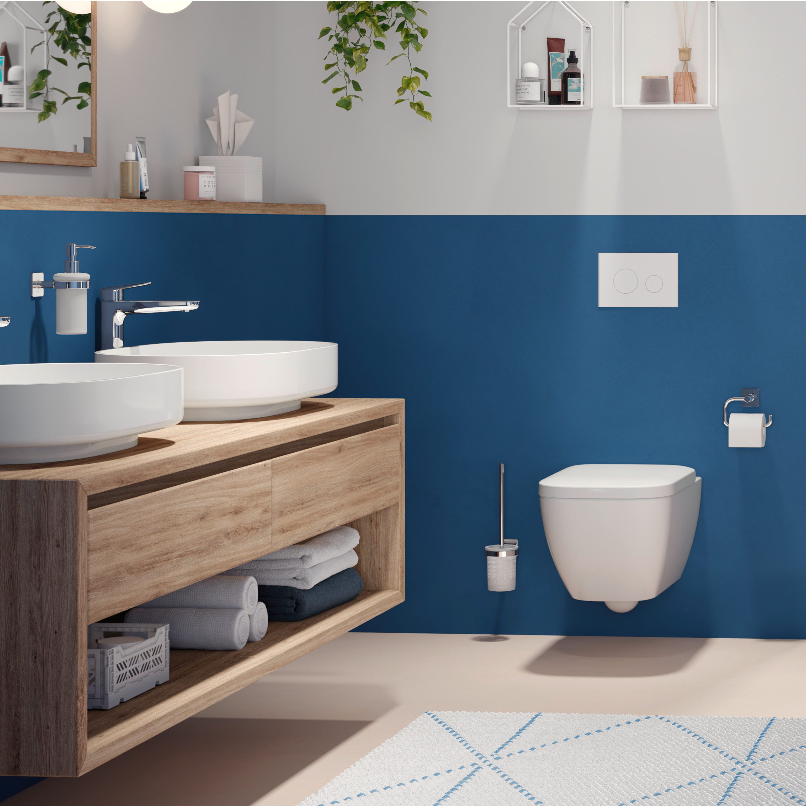 Lenz WC-Reinigungsbürste HYGGE, VARO, platzsparende Wandmontage, einfache Reinigung