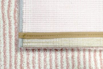 Kinderteppich Kinderteppich Regenbogen rosa grau creme, TeppichHome24, rechteckig, Höhe: 13 mm