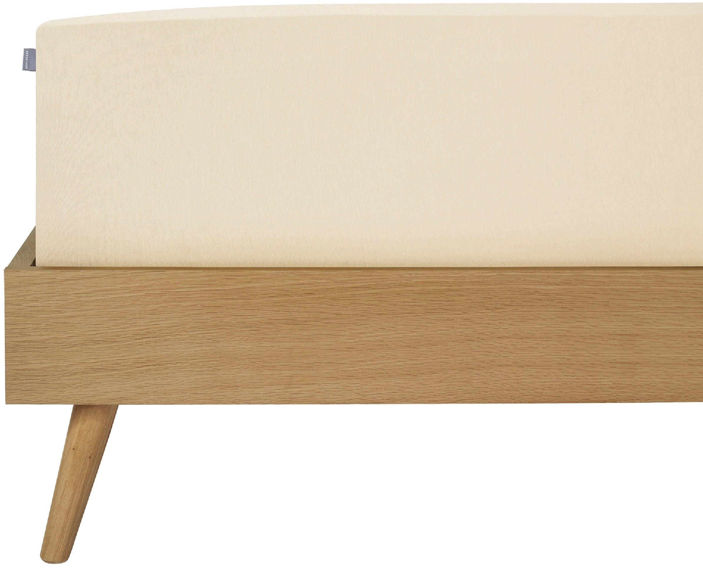 Schiesser Spannbettlaken Jessi aus 100% Baumwolle, Jersey, Gummizug: rundum, (1 Stück), für Matratzen bis zu 22 cm Höhe, MADE IN GREEN by OEKO-TEX®