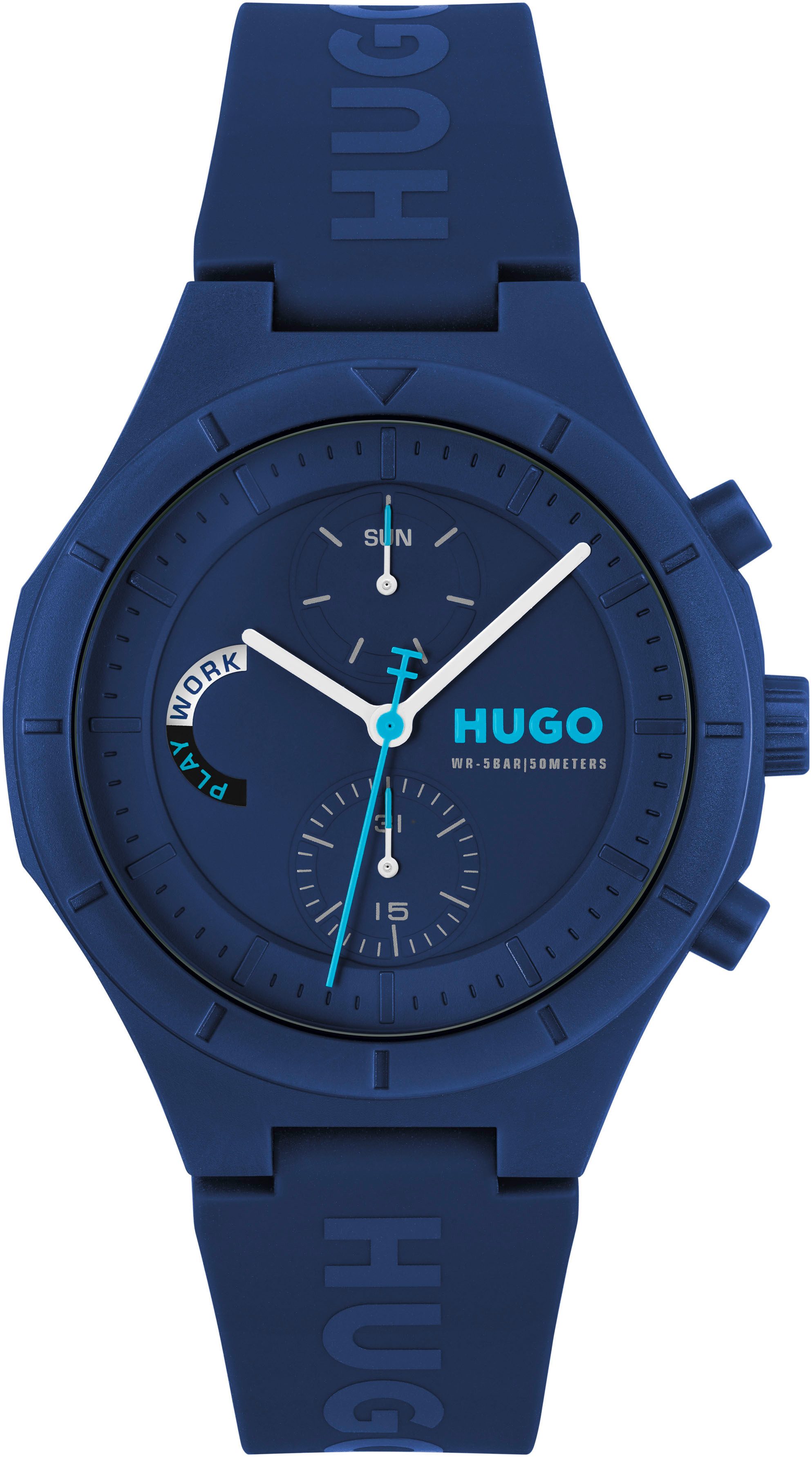 HUGO Multifunktionsuhr #LIT MULTI 1530404, Quarzuhr, Armbanduhr, Herrenuhr, günstig online kaufen